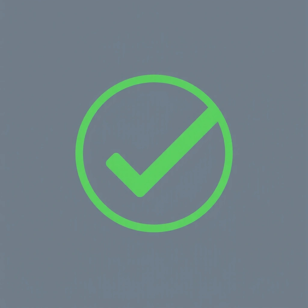 Grünes Häkchen in einem Kreis, symbolisiert individuellen Ansatz.